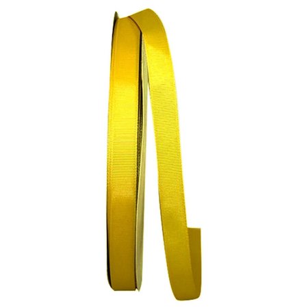 RELIANT RIBBON 0.625 in. 100 Yards Grosgrain Style Ribbon, Yellow 4900-079-03C